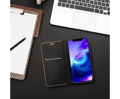 Dėklas Forcell Oem LUNA Book Gold skirtas Xiaomi Redmi Note 8 juodos spalvos