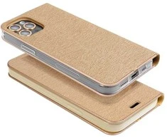 Dėklas Forcell Oem LUNA Book Gold skirtas Xiaomi Redmi Note 13 4G aukso spalvos