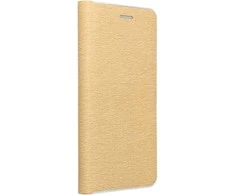 Dėklas Oem LUNA Book Gold skirtas Xiaomi Redmi Note 13 PRO Plus 5G aukso spalvos