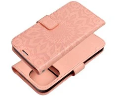 Telefono dėklas Oem MEZZO Book skirtas Iphone 16 Pro, persiko spalvos