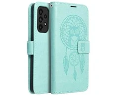 Forcell Oem MEZZO Book dėklas skirtas Samsung Galaxy A12 / M12 dreamcatcher žalios spalvos