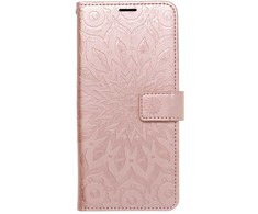 Forcell Oem MEZZO Book dėklas skirtas Samsung Galaxy A14 4G / A14 5G mandala rožinio aukso spalvos