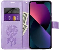 Forcell Oem MEZZO Book dėklas skirtas Samsung Galaxy A22 5G dreamcatcher violetinės spalvos