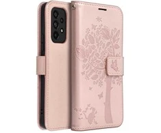 Oem MEZZO Book dėklas skirtas Samsung Galaxy A53 5G medžio rose auksinis