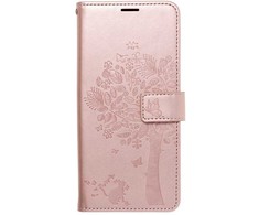 Oem MEZZO Book dėklas skirtas Samsung Galaxy A54 5G medžio rožinio aukso spalvos