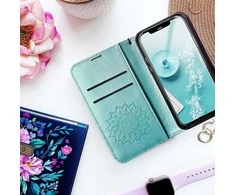 Forcell Oem MEZZO Book dėklas skirtas Samsung Galaxy S20 FE / S20 FE 5G mandala žalios spalvos