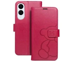 Oem MEZZO Book dėklas skirtas Samsung Galaxy S25 Edge teddy bear magenta