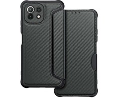 Dėklas Oem RAZOR Book skirtas Xiaomi Mi 11 Lite 5G / Mi 11 Lite LTE ( 4G ) / Mi 11 Lite NE juodos spalvos