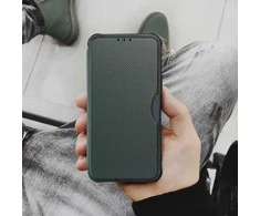 Dėklas Oem RAZOR Book skirtas Xiaomi Redmi 12C dark žalios spalvos