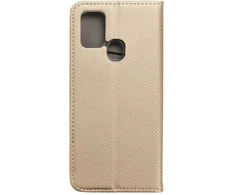 Dėklas Oem SMART CASE Book skirtas Samsung Galaxy A21s aukso spalvos