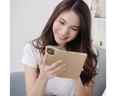 Dėklas Oem SMART CASE Book skirtas Samsung Galaxy A5 2017 aukso spalvos