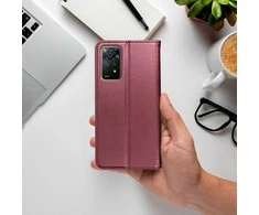 Oem SMART MAGNETO Book dėklas skirtas Xiaomi Redmi Note 13 Pro Plus 5G burgundy