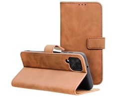 Forcell Oem TENDER Book Dėklas skirtas Samsung Galaxy A12 / M12 rudos spalvos
