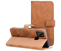 Forcell Oem TENDER Book Dėklas skirtas Samsung Galaxy A21s rudos spalvos