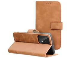 Forcell Oem TENDER Book dėklas skirtas Samsung Galaxy A52 5G / A52 LTE ( 4G ) / A52s 5G rudos spalvos
