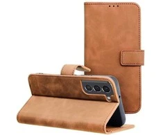 Forcell Oem TENDER Book Dėklas skirtas Samsung Galaxy S22 rudos spalvos