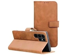 Forcell Oem TENDER Book Dėklas skirtas Samsung Galaxy S22 Ultra rudos spalvos