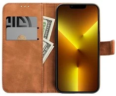 Oem TENDER Book Dėklas skirtas Samsung Galaxy S24 FE rudos spalvos
