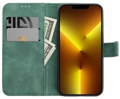 Oem TENDER Book dėklas skirtas Xiaomi Redmi Note 13 5G žalios spalvos
