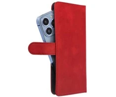 Oem Universal book dėklas COMMON dydis L skirtas Apple iPhone 6 PLUS / 7 PLUS / 8 PLUS / XS MAX / 11 PRO MAX / Samsung Galaxy S20 FE / S21 FE / S10 PLUS / A10 / A32 / A54 / Xiaomi 12 LITE / HUAWEI P30 PRO red