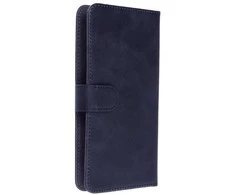 Oem Universal book dėklas COMMON dydis M skirtas Samsung Galaxy S21 / NOTE / NOTE 2 / NOTE 3 / S10 / HUAWEI P30 Lite / P9 / P9 Lite / SONY XPERIA Z3 / Z4 / Z5 dark mėlynas
