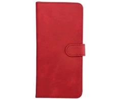 Oem Universal book dėklas COMMON dydis S skirtas Apple iPhone 12 / 13 / Samsung Galaxy S6 / A5 2016 / XCOVER 4 / S22 / HUAWEI P8 2017 red