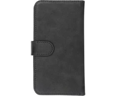 Oem Universal book dėklas COMMON dydis S skirtas Apple iPhone 12 / 13 / Samsung Galaxy S6 / A5 2016 / XCOVER 4 / S22 / HUAWEI P8 2017 juodos spalvos