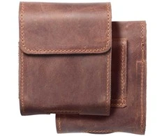 Dėklas Oem ROYAL Crazy Horse universal horizontal leather belt holster size V skirtas Samsung Galaxy FLIP 1 / 2 / 3 / 4 / Huawei P50 Pocket / Motorola RAZR 5G rudos spalvos