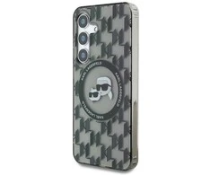 Dėklas Karl Lagerfeld sagutė Karl &amp; Choupette Heads On KL Pattern MagSafe Samsung Galaxy