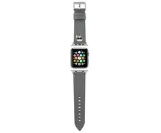 Išmaniojo laikrodžio Apple 4/5/6/7/SE Karl Lagerfel silikoninis dirželis, Pilkos spalvos, 42/44/45mm