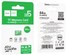 Atminties kortelė Micro SD 64GB class 10 UH-1 U3 V30 A2 Hoco žalias