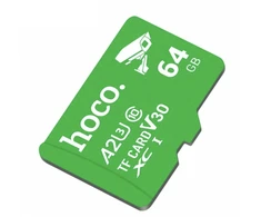 Atminties kortelė Micro SD 64GB class 10 UH-1 U3 V30 A2 Hoco žalias