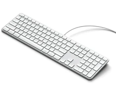 su laidu klaviatūra USB A/USB C QWERTY Dual (Mac/Windows) Satechi Slim LX3 su laidu sidabrinis