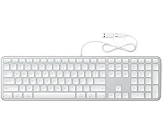 su laidu klaviatūra USB A/USB C QWERTY Dual (Mac/Windows) Satechi Slim LX3 su laidu sidabrinis