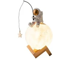 Oem Moon stalinė lempa / drėkintuvas ASTRONAUT sėdimas Art Deco (modelis 5) AFSH