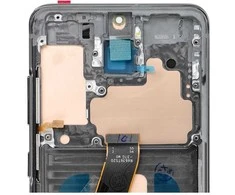 LCD ekranas SAMSUNG S20 4G pilkas SOFT OLED su rėmeliu