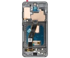 LCD ekranas SAMSUNG S20 4G pilkas SOFT OLED su rėmeliu