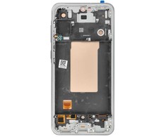 Zila LCD ekranas, skirtas SAMSUNG A56 5G HARD OLED, su rėmeliu