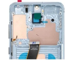 Blue LCD ekranas, skirtas SAMSUNG S20 4G, mėlynas, minkštas OLED su rėmeliu
