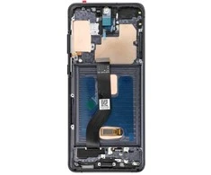 LCD ekranas, skirtas SAMSUNG S20 Plus, juodas, minkštas OLED su rėmeliu