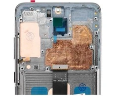LCD ekranas, skirtas SAMSUNG S20 Plus, pilkas, minkštas OLED su rėmeliu