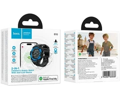 Lokalizator zgodny su Apple Find My w formie zegarka Hoco E112 juoda