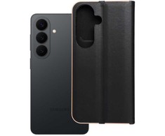 Oem Dėklas su klapką na Samsung S26 Luna Book Gold juoda
