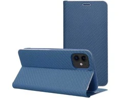 Dėklas Oem Flip case for iPhone 16e (SE 4 2025) Luna Book Carbon mėlynas