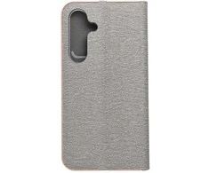 Dėklas Oem LUNA Book Gold skirtas Samsung Galaxy S25 sidabro spalvos