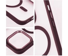 Oem MATTE MAG COVER dėklas suderinamas su MagSafe skirtas Samsung Galaxy S25 PLUS plum red