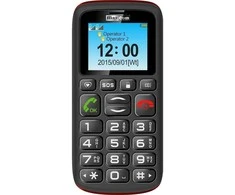 Mobilusis telefonas GSM MAXCOM MM 428 L juodos spalvos-raudonos spalvos