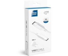 BlueStar USB C į USB C laidas Blue Star 3A 1,2 m baltas