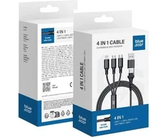 BlueStar USB laidas 4in1 Blue Star (C172) lightning+MicroUSB+USB-C (12W; 2.4A) 1.2M