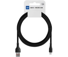 USB A į Micro USB laidas Blue Star 2A ECO 1 m PJ68-23-2 juodas